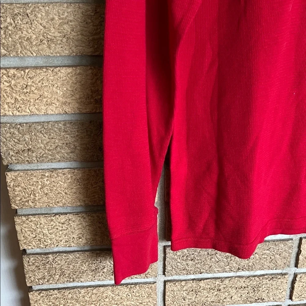 Polo by Ralph Lauren Bright Red Ribbed Crewneck Shirt